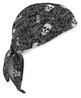 A Picture of product EGO-12519 ergodyne® Chill-Its 6615 High-Performance Bandana Doo Rag with Terry Cloth Sweatband One Size, Skulls, Ships in 1-3 Business Days