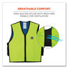 A Picture of product EGO-12534 ergodyne® Chill-Its 6665 Embedded Polymer Cooling Vest with Zipper Nylon/Polymer, Large, Lime, Ships in 1-3 Business Days
