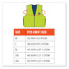 A Picture of product EGO-12535 ergodyne® Chill-Its 6665 Embedded Polymer Cooling Vest with Zipper Nylon/Polymer, X-Large, Lime, Ships in 1-3 Business Days