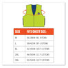 A Picture of product EGO-12536 ergodyne® Chill-Its 6665 Embedded Polymer Cooling Vest with Zipper Nylon/Polymer, 2X-Large, Lime, Ships in 1-3 Business Days