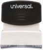 A Picture of product UNV-10157 Universal® Pre-Inked One-Color Stamp Message SCANNED, Blue