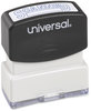 A Picture of product UNV-10157 Universal® Pre-Inked One-Color Stamp Message SCANNED, Blue