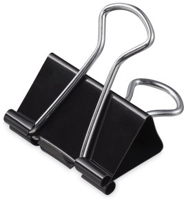 Universal® Binder Clips Mini, Black/Silver, 12/Box