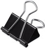 A Picture of product UNV-10199 Universal® Binder Clips Mini, Black/Silver, 12/Box