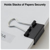 A Picture of product UNV-10199VP Universal® Binder Clips Clip Zip-Seal Bag Value Pack, Mini, Black/Silver, 144/Pack