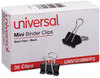 A Picture of product UNV-10199VP3 Universal® Binder Clips Clip Value Pack, Mini, Black/Silver, 36/Box