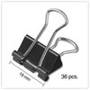 A Picture of product UNV-10200VP3 Universal® Binder Clips Value Pack, Small, Black/Silver, 36/Box