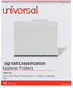 A Picture of product UNV-10252 Universal® Four-, Six- and Eight-Section Pressboard Classification Folders Four-Section 2" Expansion, 1 Divider, 4 Fasteners, Letter Size, Gray Exterior, 10/Box