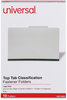 A Picture of product UNV-10262 Universal® Four-, Six- and Eight-Section Pressboard Classification Folders Four-Section 2" Expansion, 1 Divider, 4 Fasteners, Legal Size, Gray Exterior, 10/Box