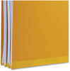 A Picture of product UNV-10304 Universal® Bright Colored Pressboard Classification Folders 2" Expansion, 2 Dividers, 6 Fasteners, Letter Size, Yellow Exterior, 10/Box