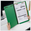 A Picture of product UNV-10312 Universal® Bright Colored Pressboard Classification Folders 2" Expansion, 2 Dividers, 6 Fasteners, Legal Size, Emerald Green, 10/Box