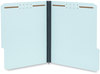 A Picture of product UNV-10401 Universal® Top Tab Classification Folders 2" Expansion, 2 Fasteners, Letter Size, Light Blue Exterior, 25/Box