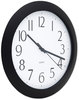 A Picture of product UNV-10451 Universal® Whisper Quiet Clock 12" Overall Diameter, Black Case, 1 AA (sold separately)