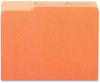 A Picture of product UNV-10507 Universal® Deluxe Colored Top Tab File Folders 1/3-Cut Tabs: Assorted, Letter Size, Orange/Light Orange, 100/Box