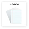 A Picture of product UNV-11000 Universal® Glue Top Pads Wide/Legal Rule, 50 White 8.5 x 11 Sheets, Dozen