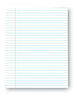 A Picture of product UNV-11000 Universal® Glue Top Pads Wide/Legal Rule, 50 White 8.5 x 11 Sheets, Dozen