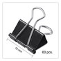 A Picture of product UNV-11060 Universal® Binder Clips with Storage Tub, Mini, Black/Silver, 60/Pack
