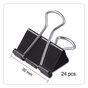 A Picture of product UNV-11124 Universal® Binder Clips with Storage Tub, Medium, Black/Silver, 24/Pack