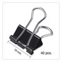 A Picture of product UNV-11140 Universal® Binder Clips with Storage Tub, Small, Black/Silver, 40/Pack