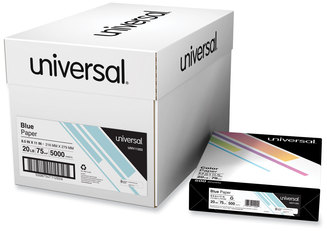 Universal® Deluxe Colored Paper 20 lb Bond Weight, 8.5 x 11, Blue, 500/Ream
