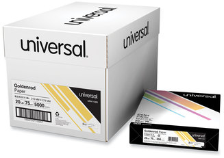 Universal® Deluxe Colored Paper 20 lb Bond Weight, 8.5 x 11, Goldenrod, 500/Ream