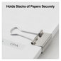 A Picture of product UNV-11240 Universal® Binder Clips with Storage Tub, Small, Silver, 40/Pack