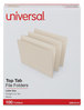 A Picture of product UNV-12110 Universal® Top Tab File Folders Straight Tabs, Letter Size, 0.75" Expansion, Manila, 100/Box