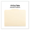 A Picture of product UNV-12122 Universal® Top Tab File Folders 1/3-Cut Tabs: Center Position, Letter Size, 0.75" Expansion, Manila, 100/Box