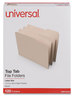 A Picture of product UNV-12123 Universal® Top Tab File Folders 1/3-Cut Tabs: Right Position, Letter Size, 0.75" Expansion, Manila, 100/Box