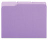 A Picture of product UNV-12305 Universal® Interior File Folders 1/3-Cut Tabs: Assorted, Letter Size, 11-pt Stock, Violet, 100/Box