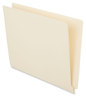 A Picture of product UNV-13330 Universal® Deluxe Reinforced End Tab Folders Straight Tabs, Letter Size, 0.75" Expansion, Manila, 100/Box