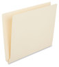 A Picture of product UNV-13330 Universal® Deluxe Reinforced End Tab Folders Straight Tabs, Letter Size, 0.75" Expansion, Manila, 100/Box