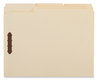 A Picture of product UNV-13420 Universal® Deluxe Reinforced Top Tab Fastener Folders 0.75" Expansion, 2 Fasteners, Letter Size, Manila Exterior, 50/Box