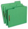 A Picture of product UNV-13522 Universal® Deluxe Reinforced Top Tab Fastener Folders 0.75" Expansion, 2 Fasteners, Letter Size, Green Exterior, 50/Box