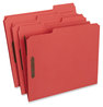 A Picture of product UNV-13523 Universal® Deluxe Reinforced Top Tab Fastener Folders 0.75" Expansion, 2 Fasteners, Letter Size, Red Exterior, 50/Box