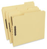 A Picture of product UNV-13524 Universal® Deluxe Reinforced Top Tab Fastener Folders 0.75" Expansion, 2 Fasteners, Letter Size, Yellow Exterior, 50/Box