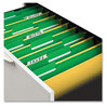 A Picture of product UNV-13526 Universal® Deluxe Reinforced Top Tab Fastener Folders 0.75" Expansion, 2 Fasteners, Legal Size, Green Exterior, 50/Box