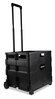 A Picture of product UNV-14110 Universal® Collapsible Mobile Storage Crate Plastic, 18.25 x 15 to 39.37, Black
