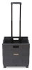 A Picture of product UNV-14110 Universal® Collapsible Mobile Storage Crate Plastic, 18.25 x 15 to 39.37, Black