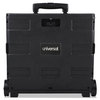 A Picture of product UNV-14110 Universal® Collapsible Mobile Storage Crate Plastic, 18.25 x 15 to 39.37, Black