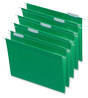 A Picture of product UNV-14117 Universal® Deluxe Bright Color Hanging File Folders Letter Size, 1/5-Cut Tabs, Green, 25/Box