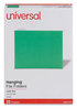 A Picture of product UNV-14117 Universal® Deluxe Bright Color Hanging File Folders Letter Size, 1/5-Cut Tabs, Green, 25/Box