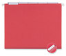 A Picture of product UNV-14118 Universal® Deluxe Bright Color Hanging File Folders Letter Size, 1/5-Cut Tabs, Red, 25/Box
