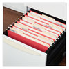 A Picture of product UNV-14118 Universal® Deluxe Bright Color Hanging File Folders Letter Size, 1/5-Cut Tabs, Red, 25/Box