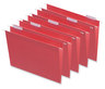 A Picture of product UNV-14118 Universal® Deluxe Bright Color Hanging File Folders Letter Size, 1/5-Cut Tabs, Red, 25/Box