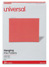 A Picture of product UNV-14118 Universal® Deluxe Bright Color Hanging File Folders Letter Size, 1/5-Cut Tabs, Red, 25/Box