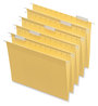 A Picture of product UNV-14119 Universal® Deluxe Bright Color Hanging File Folders Letter Size, 1/5-Cut Tabs, Yellow, 25/Box