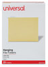 A Picture of product UNV-14119 Universal® Deluxe Bright Color Hanging File Folders Letter Size, 1/5-Cut Tabs, Yellow, 25/Box