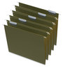 A Picture of product UNV-14141 Universal® Box Bottom Hanging File Folders 1" Capacity, Letter Size, 1/5-Cut Tabs, Standard Green, 25/Box