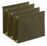 A Picture of product UNV-14143 Universal® Box Bottom Hanging File Folders 3" Capacity, Letter Size, 1/5-Cut Tabs, Standard Green, 25/Box